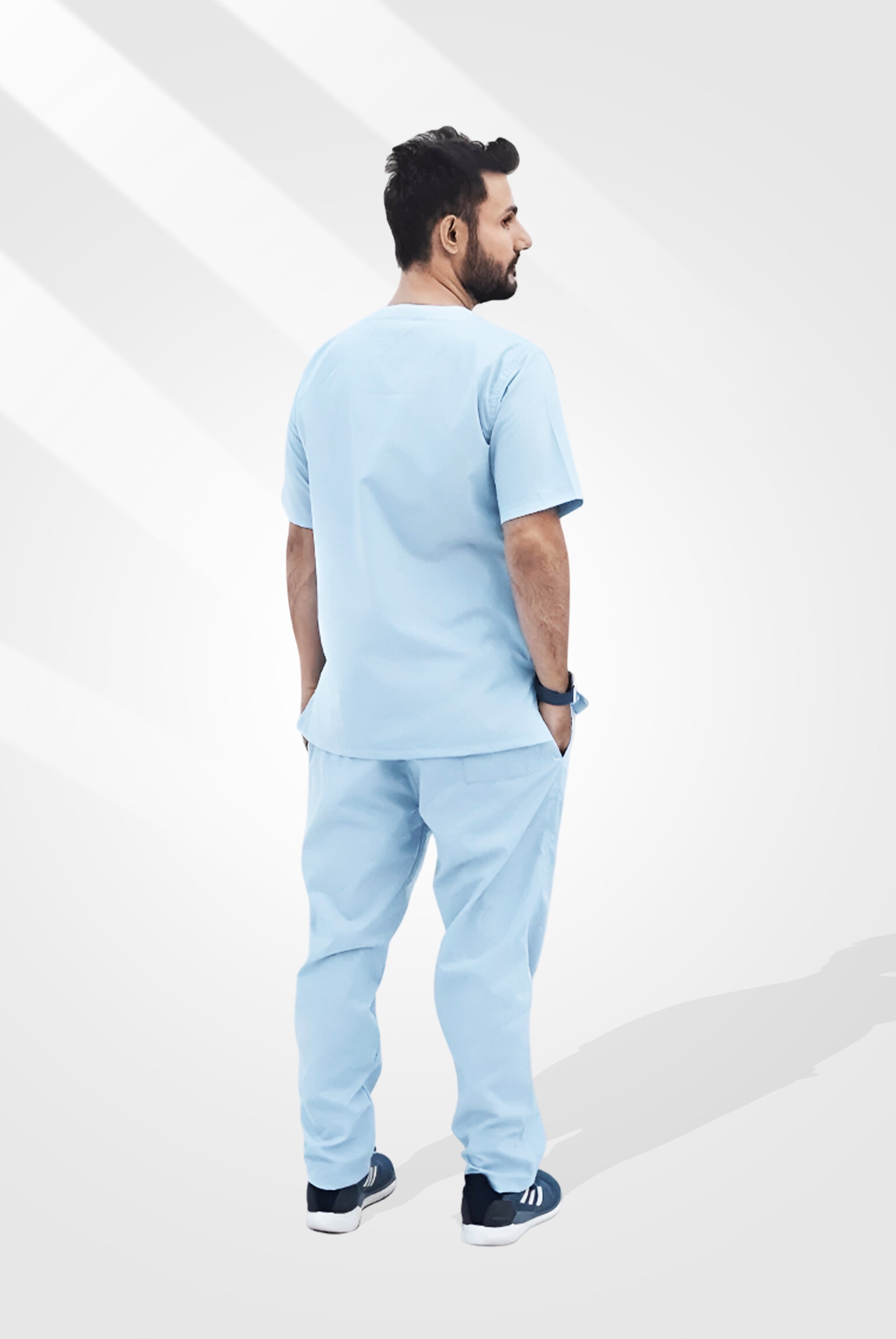 Sky Blue Scrub Suit for Unisex by GTEX Apparels Pakistan