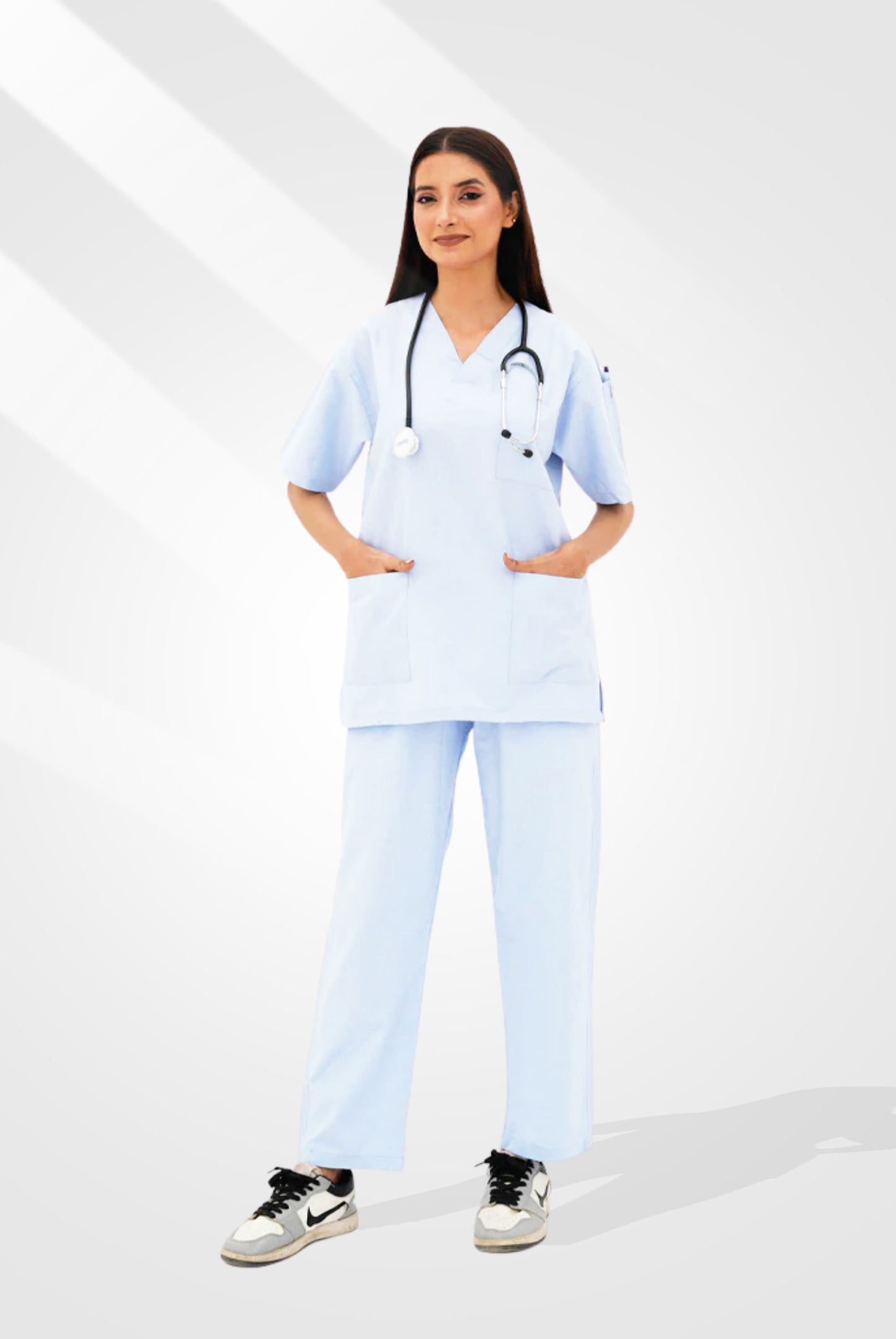 Sky Blue Scrub Suit for Women By GTEX Apparels Pakistan 