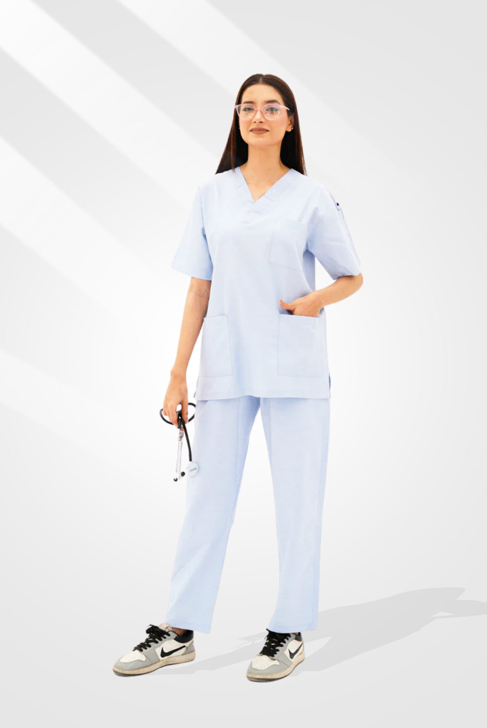 Sky Blue Scrub Suit for Women By GTEX Apparels Pakistan 