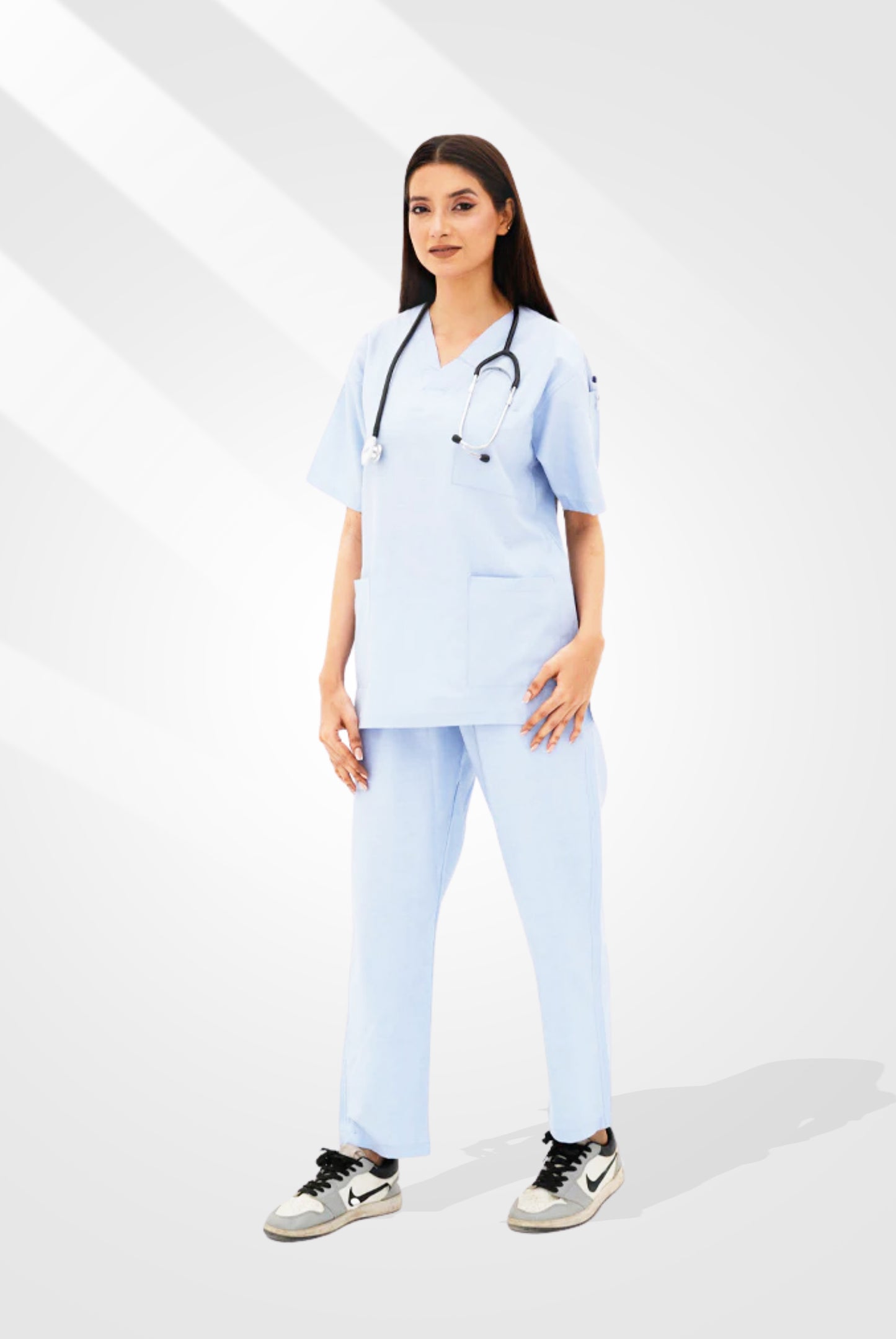 Sky Blue Scrub Suit for Women By GTEX Apparels Pakistan 