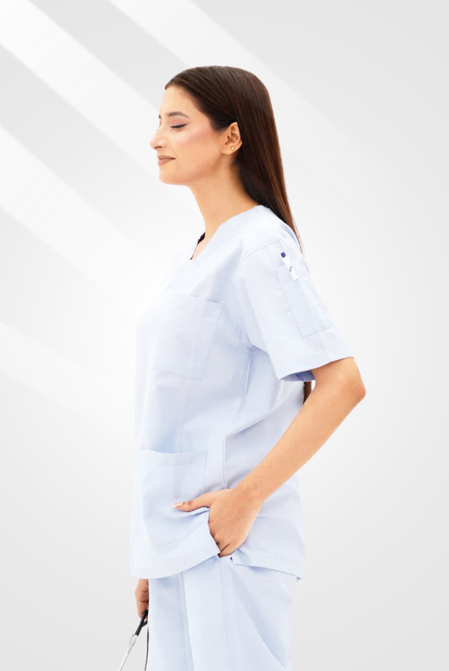 Sky Blue Scrub Suit for Women By GTEX Apparels Pakistan 