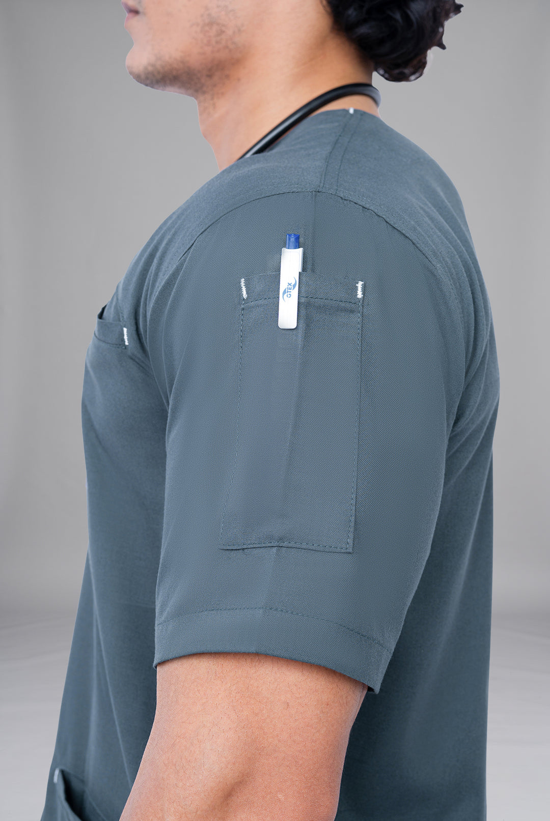 Buy Teal Steel Edge Line scrubs for unisex in Pakistan by Gtex Apparels comfortable workwear for daily use 4