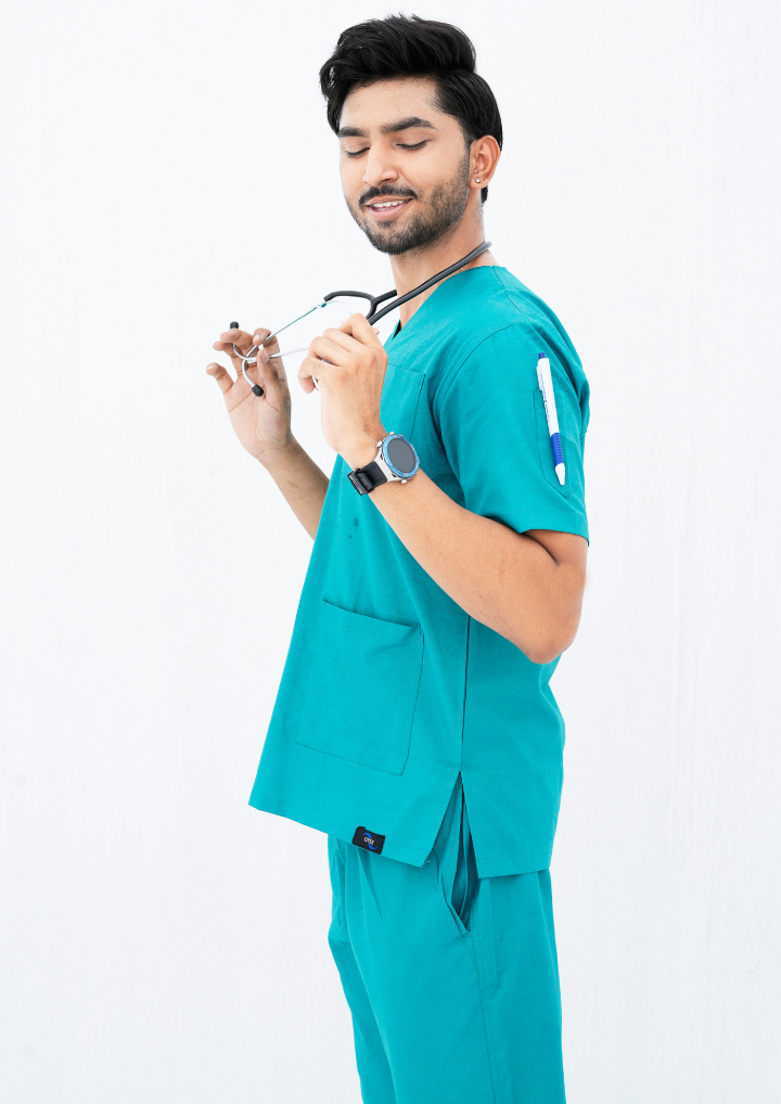 Sea Green Classic Scrub Suit