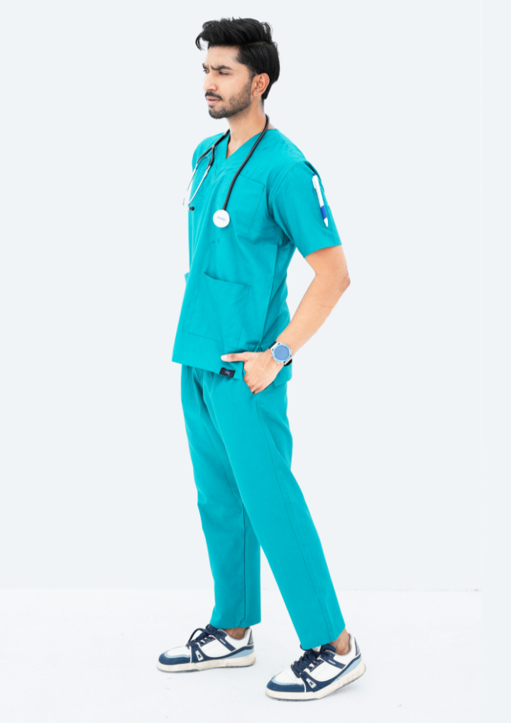 Sea Green Classic Scrub Suit