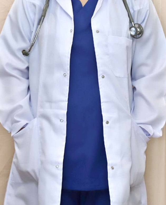 White Wrinkle free labcoat