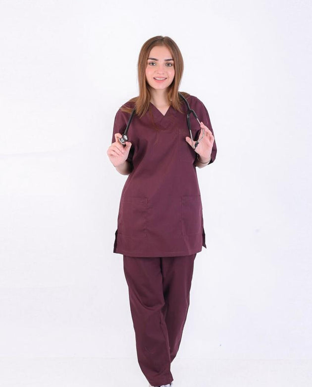 Maroon Scrub Suit