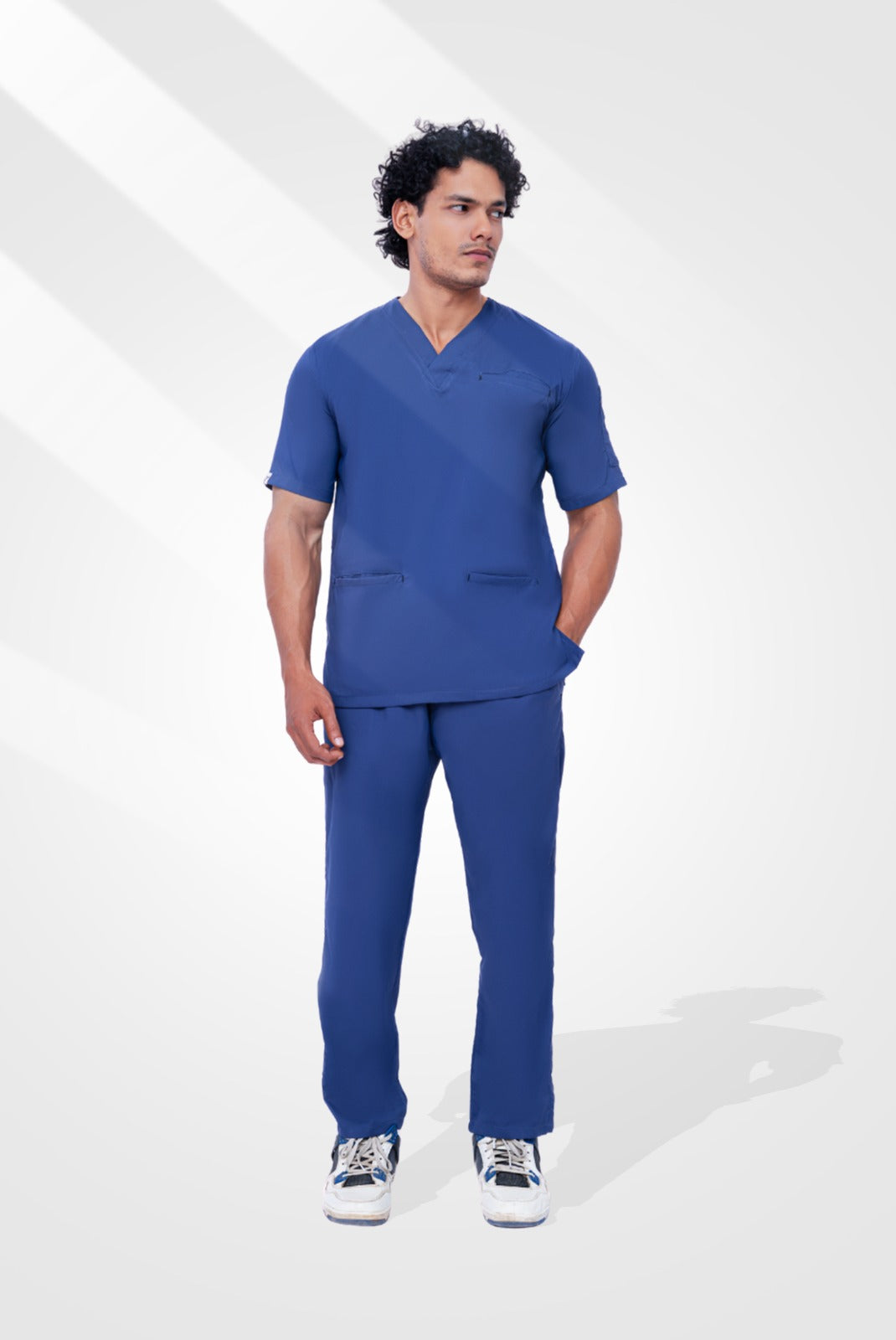 Flexi Care Edge Line™ Light Navy Scrub Suit for Unisex by GTEX Apparels