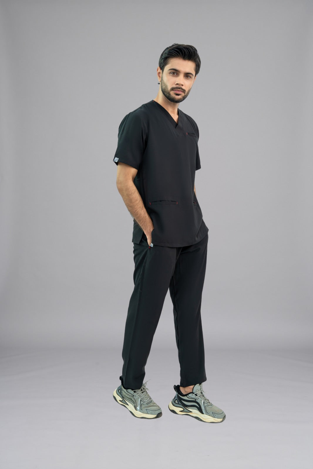 Black Edge Line Scrub Suit | GTEX Uniforms