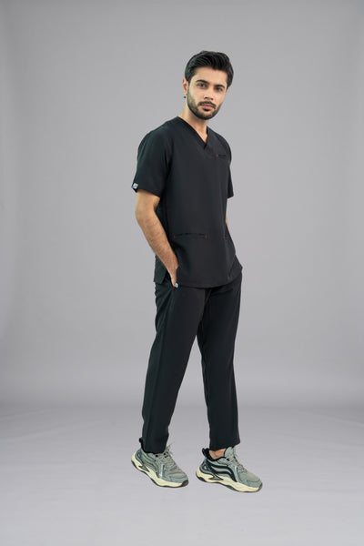 Black Edge Line Scrub Suit | GTEX Uniforms