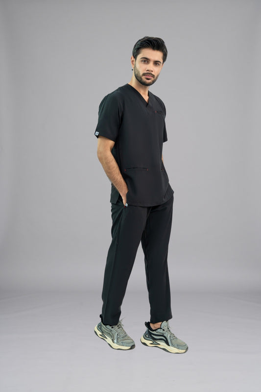 Black Edge Line Scrub Suit | GTEX Uniforms
