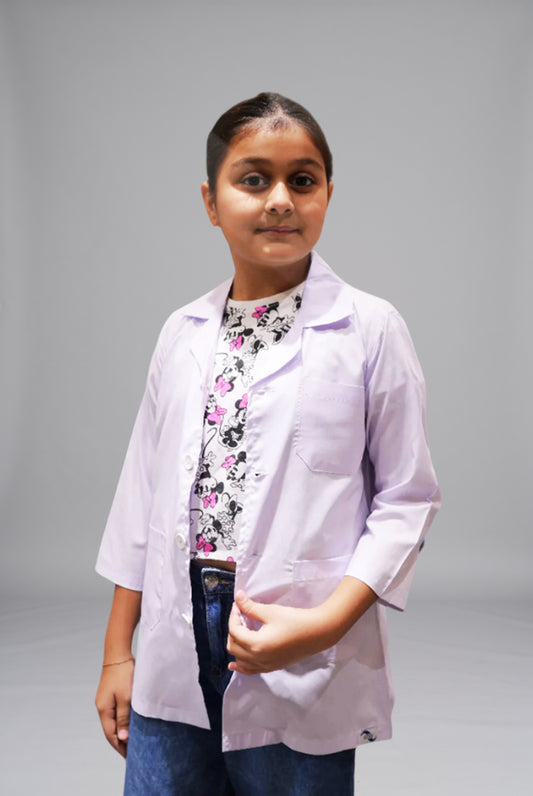 Best Kids Lab Coat in Pakistan by GTEX Apparels Pakistan, Comfortable White Laboratory Coat for Children, School Science Projects, Medical Role Play and Educational Learning