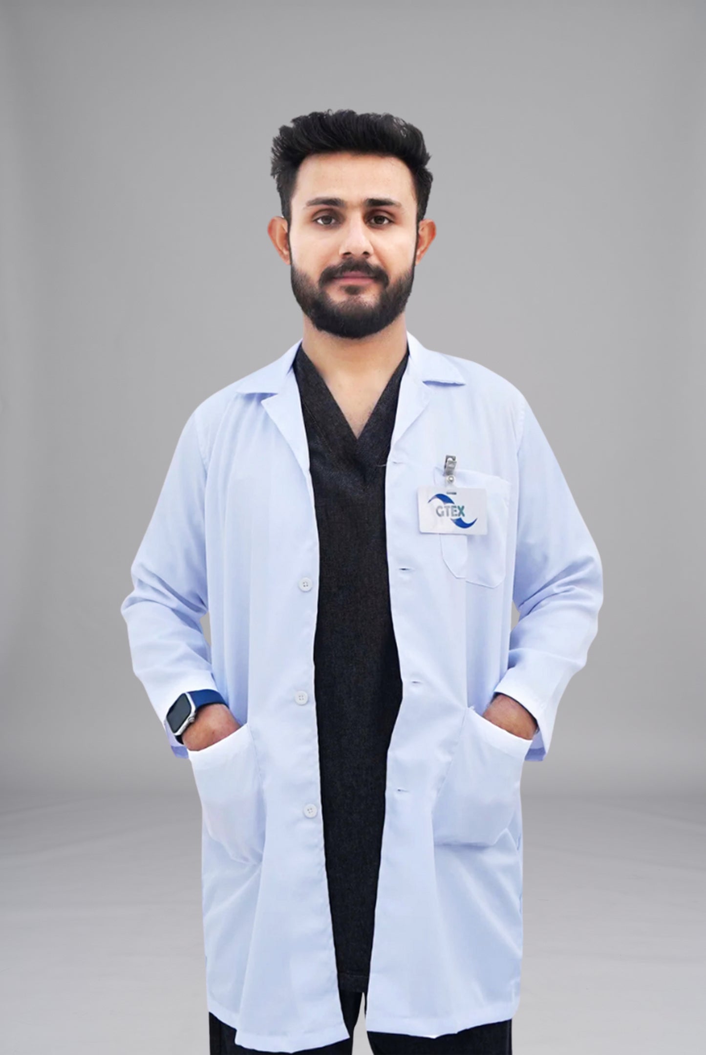 White Lab Coat for Unisex | GTEX Apparels Pakistan – Comfortable Professional Medical Coat for Healthcare Professionals, Laboratory Staff and Medical Students2