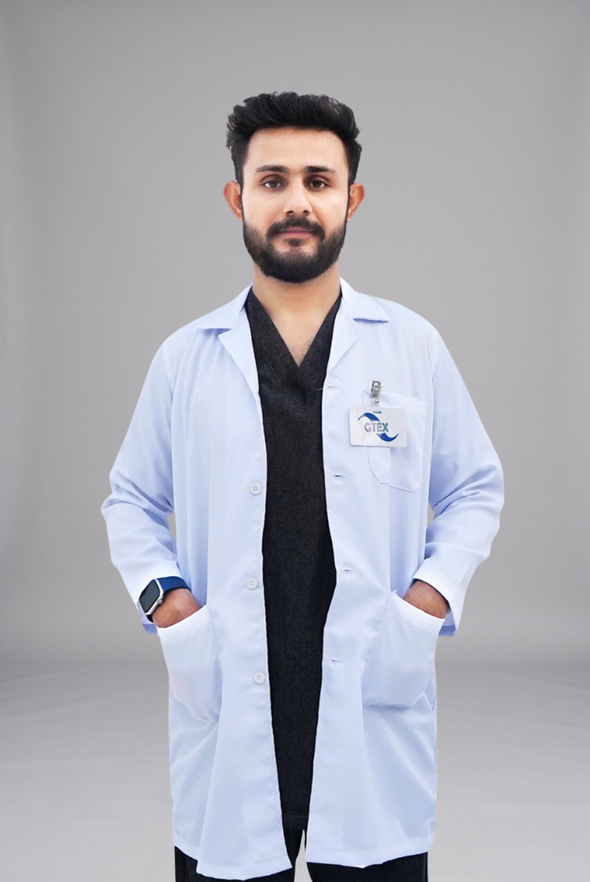 White Lab Coat for Unisex | GTEX Apparels Pakistan – Comfortable Professional Medical Coat for Healthcare Professionals, Laboratory Staff and Medical Students2
