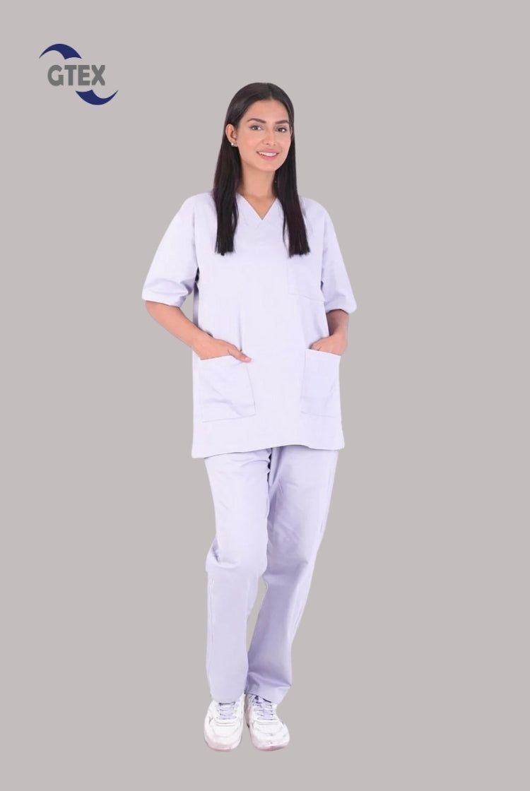 White Scrub Suit For Women By GTEX Apparels Pakistan