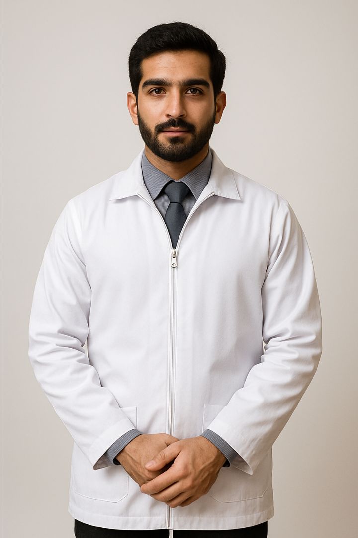 Buy Zipper Lab Coat For Unisex - GTEX Apparels
