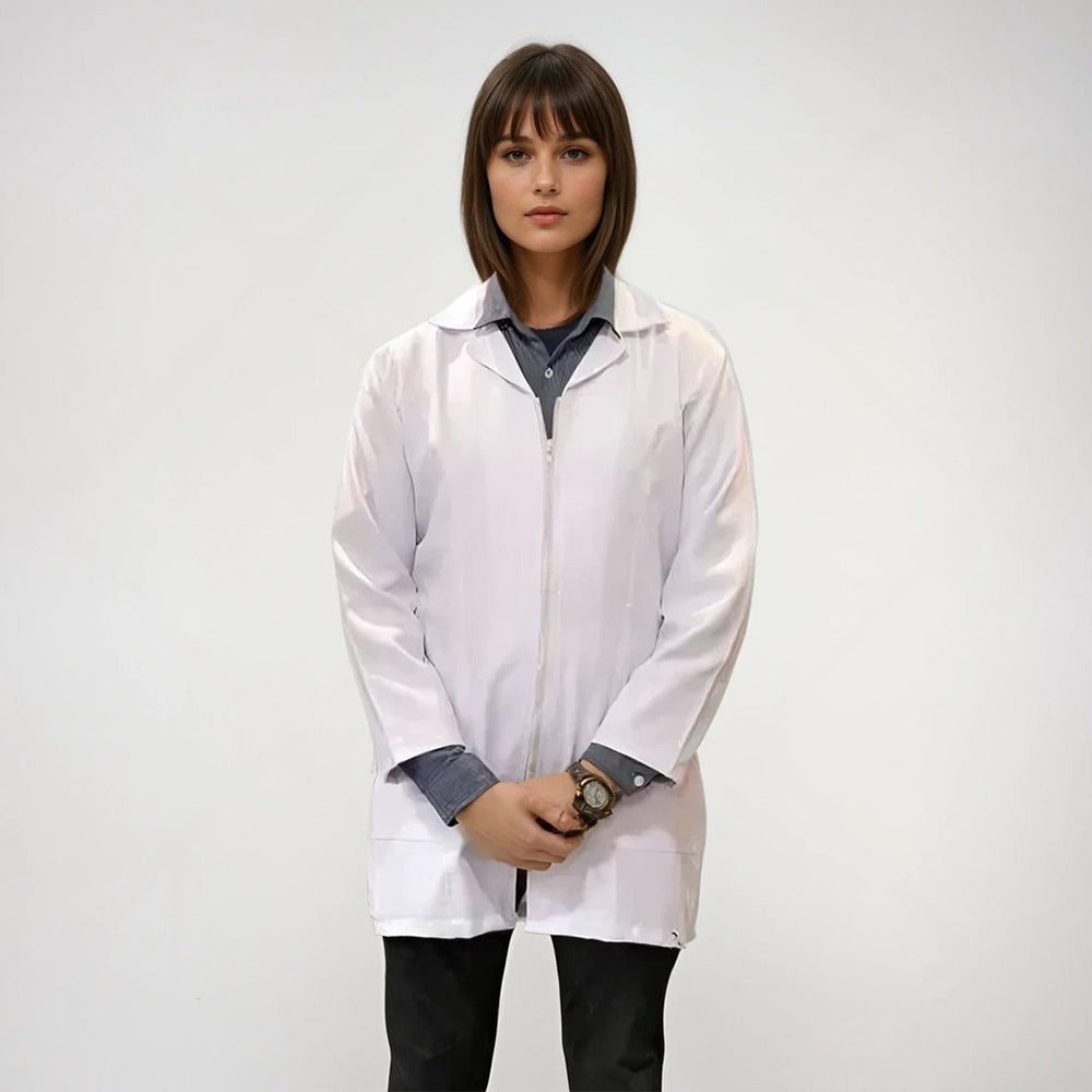 Buy Zipper Lab Coat For Unisex 1 - GTEX Apparels