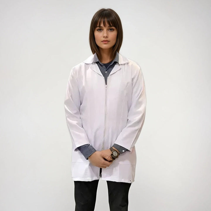 Buy Zipper Lab Coat For Unisex 1 - GTEX Apparels