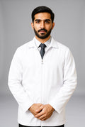 Zipper Lab Coat For Unisex