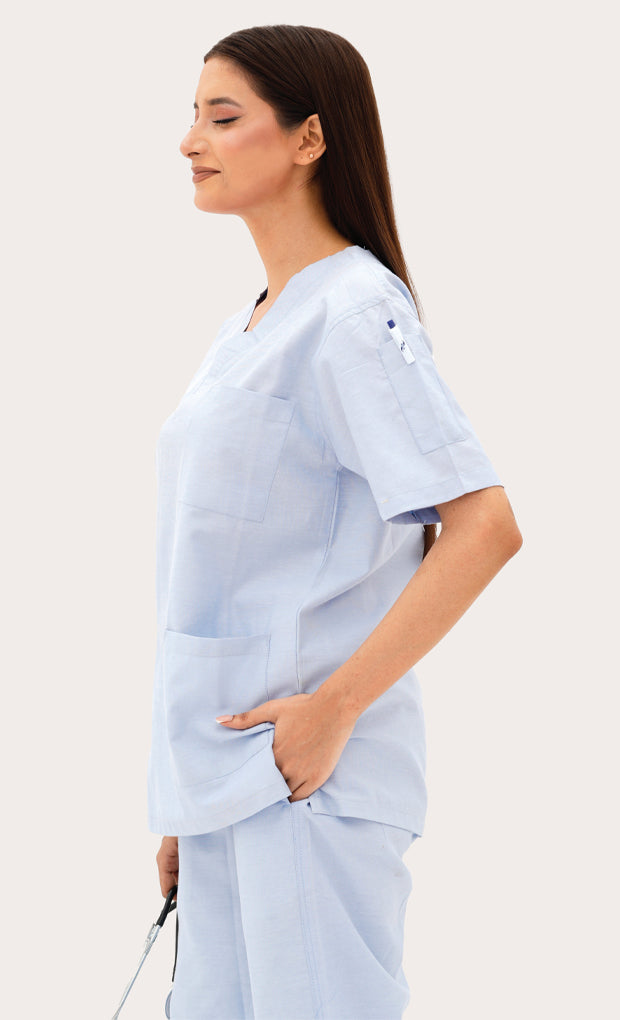 Sky line blue classic Scrub Suit