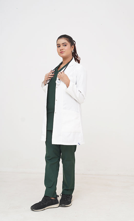 Elite Short Length Off-White Women's Lab Coat
