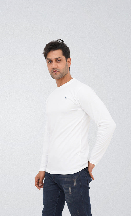 White Round Neck T-Shirt